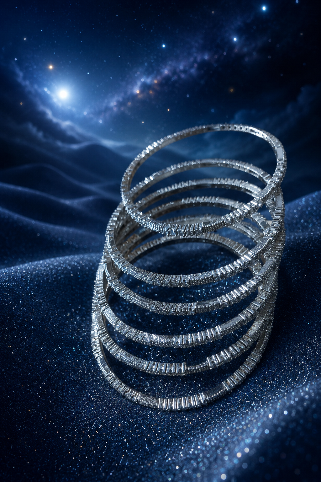 Elegant Crystal Bangle Set for Women